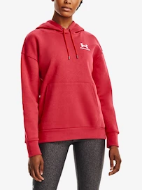 Under Armour Essential Fleece Hoodie-RED Női melegítőfelső