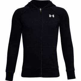 Under Armour RIVAL COTTON FZ HOODIE black Fiú-melegítőfelső