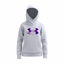 Under Armour Rival Fleece Logo Hoodie-GRY Lányka-melegítőfelső