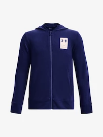 Under Armour Rival Terry FZ Hoodie-BLU Fiú-melegítőfelső