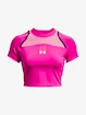 Under Armour  Run Anywhere Crop SS-PNK Női póló