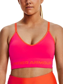 Under Armour Seamless Low Long Rib-PNK Női melltartó