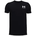 Under Armour  Sportstyle Left Chest SS Black Fiúpóló XS