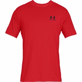 Under Armour Sportstyle Left Chest SS Red Férfipóló