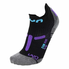 UYN RUN 2IN SOCKS Black/Violet Női zokni