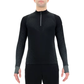 UYN  Running Exceleration Shirt LS Zip Up Black Férfipóló