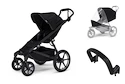 Városi babakocsi Thule Urban Glide 4-wheel Black + Biztonsági rúd + Esővédelem