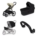 Városi babakocsi Thule Urban Glide 4-wheel Soft beige + Mózeskosár Black SET 4in1