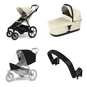 Városi babakocsi Thule Urban Glide 4-wheel Soft beige + Mózeskosár Soft beige SET 4in1