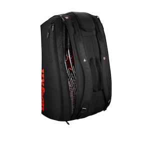 Wilson  Clash V3 15PK Racquet Bag Black/Infrared  Táska teniszütőhöz