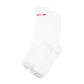 Wilson Crew Logo Sock 3 Pack Bright White Zokni