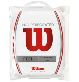 Wilson Pro Overgrip Perforated White (12 Pack) Felső nyélvédő overgrip