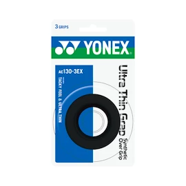 Yonex Ultra Thin Grap Black (3 Pack) Felső nyélvédő overgrip